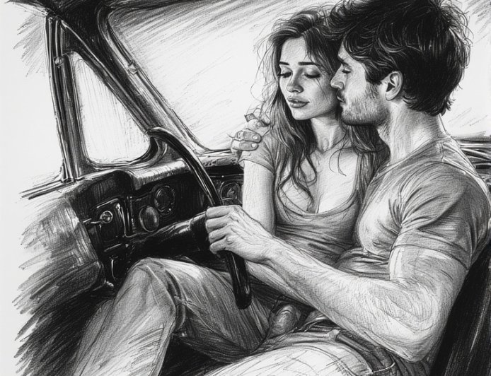 भरी बरसात में सर से चुदी कार में